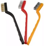 ⁦مجموعة تنظيف 3 قطع بأطراف من النحاس والنايلون والفولاذ المقاوم للصدأ 18*3 سم: Kit de nettoyage 3 pièces avec brosses en laiton, nylon et acier inoxydable 18*3 cm S-1032⁩ - الصورة ⁦2⁩