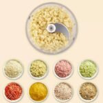 ⁦فرامة كهربائية محمولة قابلة لإعادة الشحن 250 مل Mini Hachoir électrique Portable Rechargeable 250 ML 5424⁩ - الصورة ⁦2⁩