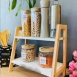 رف زينة مصنوع من الخيزران للحمام والكتب و المطبخ étagère en Bambou Décorative pour Salle de Bain, Livres ,Cuisine RF-0122