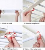⁦رف قابل للتعديل لتخزين الملابس ,الأحذية والاكسسوارات : Multi Fonction Telescopic Layer Rack Type24*48-75cm⁩ - الصورة ⁦3⁩