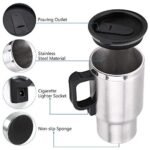 ⁦كوب تسخين  كهربائي للسيارة للحفاظ على درجة حرارة المشروب حتى 65 درجة مئوية  : Tasse isotherme pour voiture avec maintien de la température à 65°C - 450 ml RF/140Z⁩ - الصورة ⁦4⁩