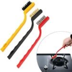 ⁦مجموعة تنظيف 3 قطع بأطراف من النحاس والنايلون والفولاذ المقاوم للصدأ 18*3 سم: Kit de nettoyage 3 pièces avec brosses en laiton, nylon et acier inoxydable 18*3 cm S-1032⁩ - الصورة ⁦4⁩