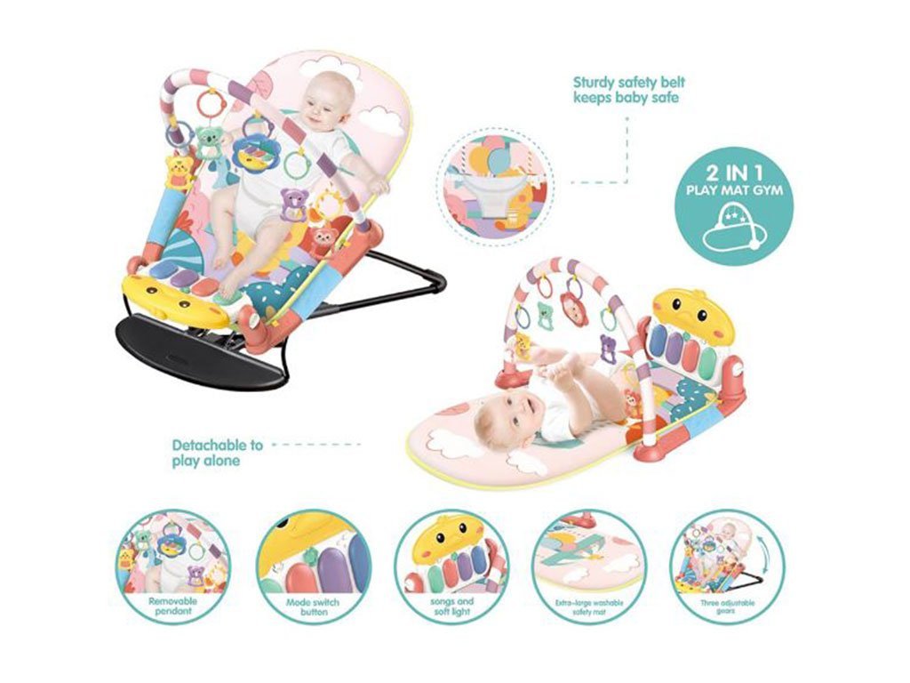 4662413.jpg بساط لعب 2 في 1 مع مهد : Tapis de jeu 2 In 1 avec berceau 608-92 - الصورة 1