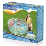 ⁦مسبح قابل للنفخ للأطفال بتصميم دائري BESTWAY Piscine Gonflable Ronde Pour Enfants 155/53cm 51045⁩ - الصورة ⁦5⁩