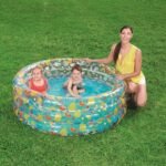 ⁦مسبح قابل للنفخ للأطفال بتصميم دائري BESTWAY Piscine Gonflable Ronde Pour Enfants 155/53cm 51045⁩ - الصورة ⁦6⁩