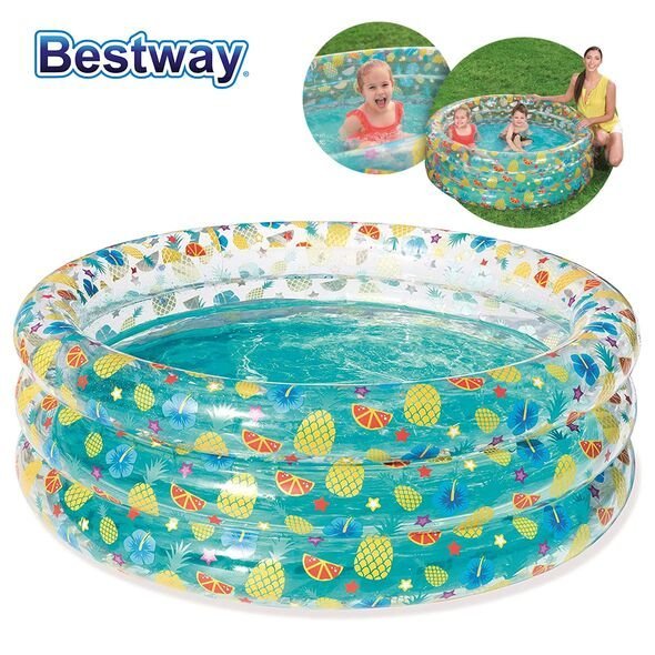 51045-CNC.jpg مسبح قابل للنفخ للأطفال بتصميم دائري BESTWAY Piscine Gonflable Ronde Pour Enfants 155/53cm 51045 - الصورة 1