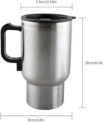 ⁦كوب تسخين  كهربائي للسيارة للحفاظ على درجة حرارة المشروب حتى 65 درجة مئوية  : Tasse isotherme pour voiture avec maintien de la température à 65°C - 450 ml RF/140Z⁩ - الصورة ⁦8⁩