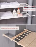 ⁦رف قابل للتعديل لتخزين الملابس, الأحذية والاكسسوارات : Multi-Fonction Telescopic Layer Rack Type42*70-115cm⁩ - الصورة ⁦5⁩