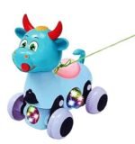 لعبة جر على شكل بقرة مرحة للأطفال : Jouet à tirer en forme de vache amusante pour les enfants  565-2A