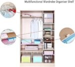 ⁦رف قابل للتعديل لتخزين الملابس , الأحذية والاكسسوارات : Multi Fonction Telescopic Layer Rack Type36*48-75cm⁩ - الصورة ⁦4⁩