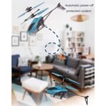 ⁦طائرة هليكوبتر بتحكم يدوي مع جهاز تحكم عن بعد : Hélicoptère à induction avec télécommande F180686-6⁩ - الصورة ⁦4⁩