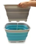 ⁦وعاء غسيل قابل للطي مع سدادة تصريف الماء : Bassine à vaisselle pliable avec bouchon de vidange RF-070⁩ - الصورة ⁦5⁩