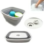 وعاء غسيل قابل للطي مع سدادة تصريف الماء : Bassine à vaisselle pliable avec bouchon de vidange RF-070