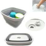 وعاء غسيل قابل للطي مع سدادة تصريف الماء : Bassine à vaisselle pliable avec bouchon de vidange RF-070