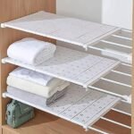 ⁦رف قابل للتعديل لتخزين الملابس , الأحذية والاكسسوارات : Multi Fonction Telescopic Layer Rack Type36*48-75cm⁩ - الصورة ⁦2⁩