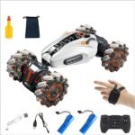 ⁦سيارة منقلبة مع حساس تحكم بالإيماءات و جهاز تحكم عن بعد مع إضاءة وموسيقى ورش : Voiture cascadeuse avec capteur de gestes et télécommande avec lumières, musique et pulvérisation 2277-2B⁩ - الصورة ⁦2⁩