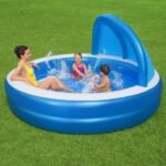 ⁦حوض السباحة للأطفال قابل للنفخ بسهولة Piscine Gonflable Pour Enfants Avec Pare-Soleil et Banquette Confortable 241x140cm Bestway#54337⁩ - الصورة ⁦3⁩