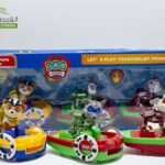 مجموعة من 3 شخصيات من paw patrol  مع السيارات الخاصة بها: Lot de 3 figurines avec véhicules de la Pat'Patrouille 18668-10