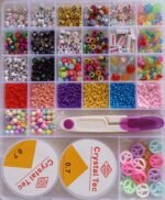 ⁦مجموعة بذور الزجاج و حبات الأحرف مع أدوات لصنع المجوهرات للأطفال 27 فتحة : Ensemble de pendentifs pour la fabrication de bijoux enfant 27grilles 2301421-6⁩ - الصورة ⁦3⁩