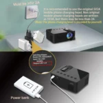 ⁦جهاز عرض LED صغير و محمول: Projecteur LED portable et petite 40*78*101⁩ - الصورة ⁦2⁩