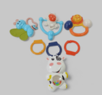 مجموعة ألعاب الجرس و التسنين للأطفال المكونة من 7 قطع : Kit de jeux 7 pièces / Kit de jeux musical 1351-5