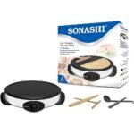 ⁦صانعة الكريب و الفطائر 2في1 من سوناشي SONASHI Crêpière Et Machine À Pancakes 2en1 1500W SCRM-865⁩ - الصورة ⁦8⁩