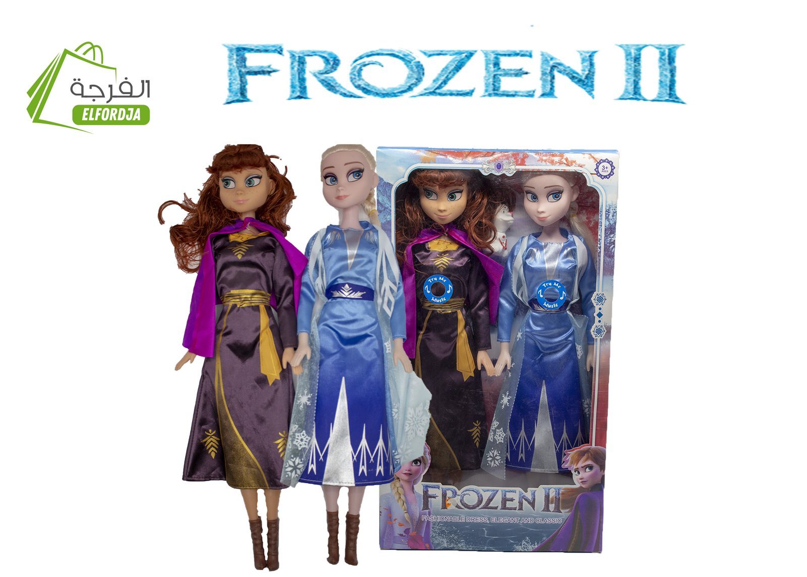 Sans-titre-1FROZAN-II.jpg مجموعة دمى فاخرة بتصميم شخصية انا والسا من فروزن فروزن 2 : Jeux d'Anna et Elsa du film Frozen YB-023 - الصورة 1