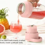 ⁦خلاط محمول للمشروبات والعصائر، قابل لإعادة الشحن عبر USB : Mixeur portable pour boissons et smoothies, rechargeable par USB RF/DDT-01⁩ - الصورة ⁦3⁩