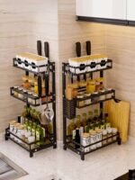 ⁦رف توابل 3 طبقات للمطبخ من الفولاذ المقاوم للصدأ : Étagère à Épices 3 Niveaux pour Cuisine en acier inoxydable RF/0154⁩ - الصورة ⁦2⁩