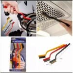⁦مجموعة تنظيف 3 قطع بأطراف من النحاس والنايلون والفولاذ المقاوم للصدأ 18*3 سم: Kit de nettoyage 3 pièces avec brosses en laiton, nylon et acier inoxydable 18*3 cm S-1032⁩ - الصورة ⁦7⁩