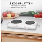 ⁦صفيحة تسخين مزدوجة : Doubles Plaques Chauffantes  BOMANN DKP5028CB⁩ - الصورة ⁦3⁩