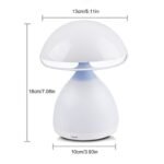 ⁦مصباح ليلي LED على شكل فطر مع مستشعر لمس و7 ألوان RGB : Lampe de chevet LED à capteur tactile Champignon à intensité variable RGB HC868⁩ - الصورة ⁦7⁩
