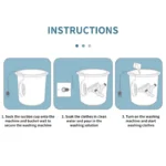 ⁦غسالة صغيرة محمولة 2 في 1 ، غسالة بالموجات فوق الصوتية  Mini Machine à Laver Portable 2 en 1, Laveuse à Ultrasons avec Câble USB RF/LM-6261⁩ - الصورة ⁦5⁩