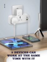 ⁦شاحن منزلي متعدد الوظائف سريع الشحن مع ضوء ليلي ونظام أمان للأطفال : Prise de charge rapide domestique multifonctionnelle avec veilleuse QC 3.0 et système de sécurité enfants RF/328u⁩ - الصورة ⁦2⁩