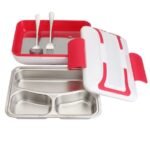 ⁦حافظة طعام كهربائية مقسمة من الإينوكس لطعام صحي وطازج Multi-Fonction Electric Lunch Box 1L YY-3266⁩ - الصورة ⁦6⁩