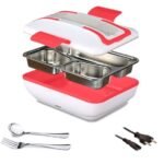 ⁦حافظة طعام كهربائية مقسمة من الإينوكس لطعام صحي وطازج Multi-Fonction Electric Lunch Box 1L YY-3266⁩ - الصورة ⁦9⁩