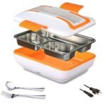 ⁦حافظة طعام كهربائية مقسمة من الإينوكس لطعام صحي وطازج Multi-Fonction Electric Lunch Box 1L YY-3266⁩ - الصورة ⁦12⁩