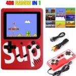 ⁦جهاز ألعاب فيديو الكلاسيكية ريترو محمول مع 400 لعبة مدمجة و جهاز تحكم للالعاب :  Console de jeux vidéo rétro portable (400 jeux) avec manette de jeu 2301396-1⁩ - الصورة ⁦2⁩