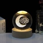 ⁦مصباح الكرة البلورية اللامعة ثلاثية الأبعاد : Lampe boule de cristal brillante 3D hs-2313b⁩ - الصورة ⁦2⁩